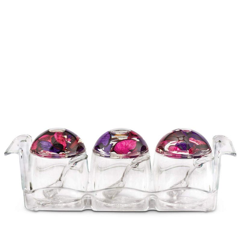 Freelance Eden Acrylic Kitchen & Dining, Condiment Jam Jar Set Dispenser Box Holder Keeper Case Dish with Lid & Spoon - Image 5
