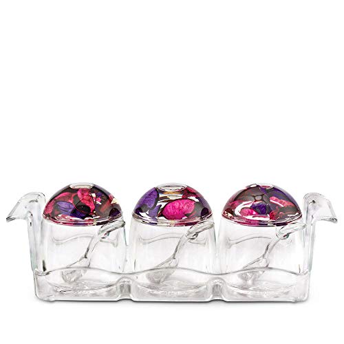 Freelance Eden Acrylic Kitchen & Dining, Condiment Jam Jar Set Dispenser Box Holder Keeper Case Dish with Lid & Spoon - Image 1