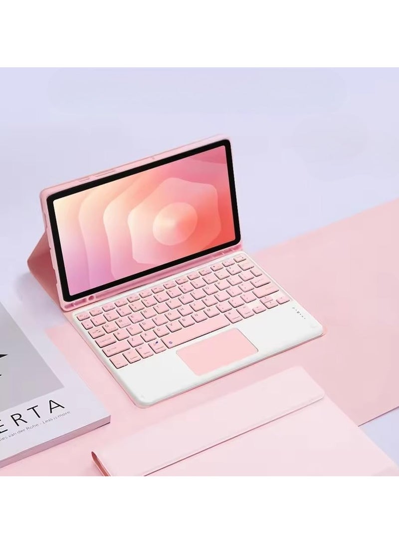 general Arabic and English Touchpad Keyboard, Compatible with Samsung Galaxy Tab S11 11-inch 2025 (SM-X730/X736B), Backlit, Multi-Touchpad Keyboard, Flip Cover Stand Case