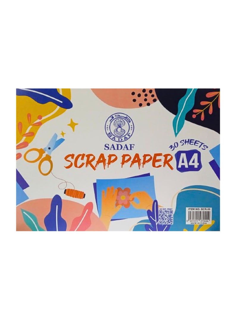 Sadaf Scrap Paper 30 Sheets A4 - Image 1