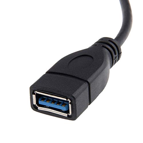 cablecc USB 3.0 Type-A Male to USB 3.0 Type-A Female Extension Cable 20cm 5Gbps 90 Degree (Down Angled) - Image 5