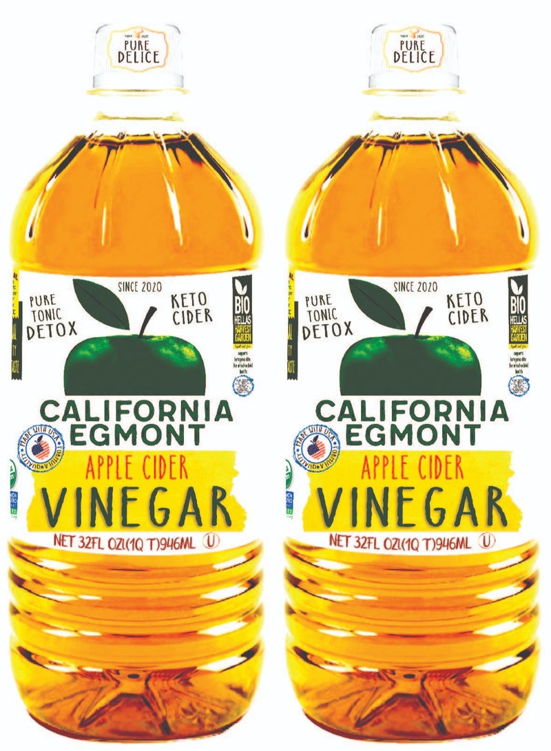 CALIFORNIA EGMONT Apple Cider Vinegar collection Pack of 2 pieces*946 ml /2litres - Image 1