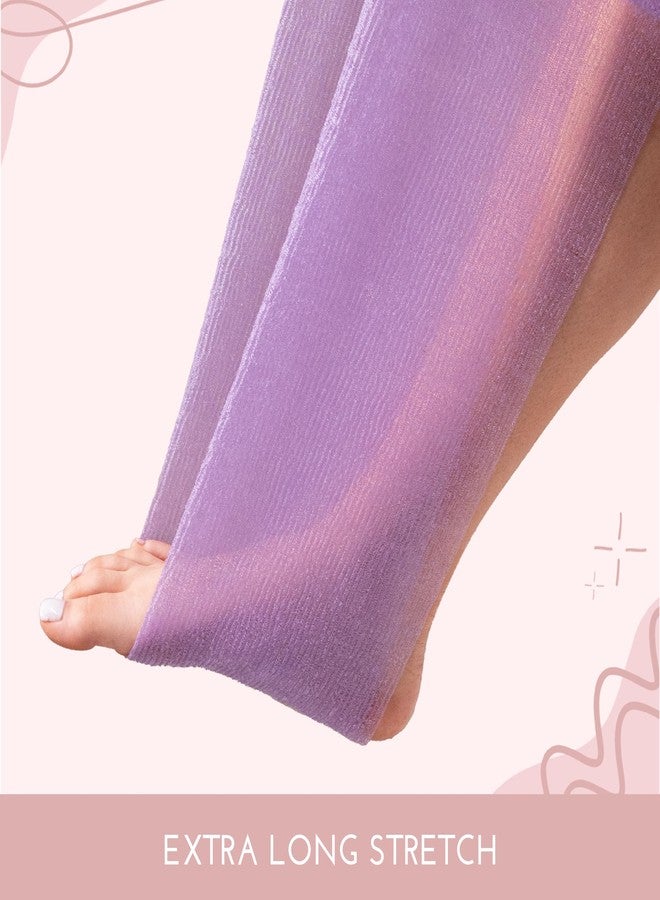 إس آند تي إن سي ليفة ظهر للاستحمام من إس آند تي، أو ليفة تقشير للجسم، أو منشفة تقشير للاستحمام للعناية بالبشرة، مقاس 11.8 بوصة × 35.4 بوصة، لون بنفسجي متنوع، عبوة من 3 قطع - Image 5