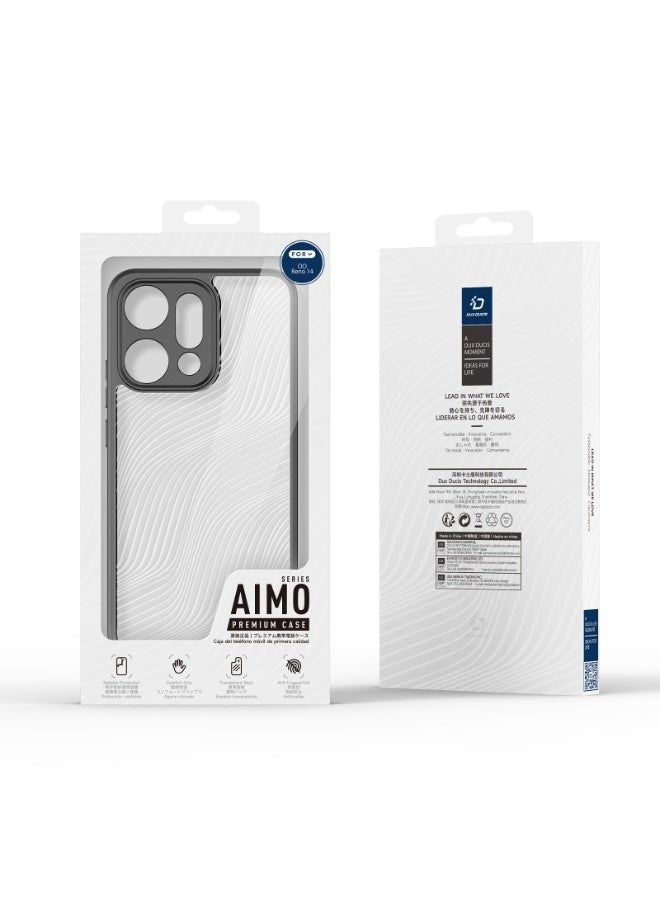 دوكس دوتشيز غطاء هاتف Dux Ducis Aimo Series Oppo Reno14 مقاوم للسقوط مصنوع من مادة TPU+PC غير اللامعة - أسود - Image 3