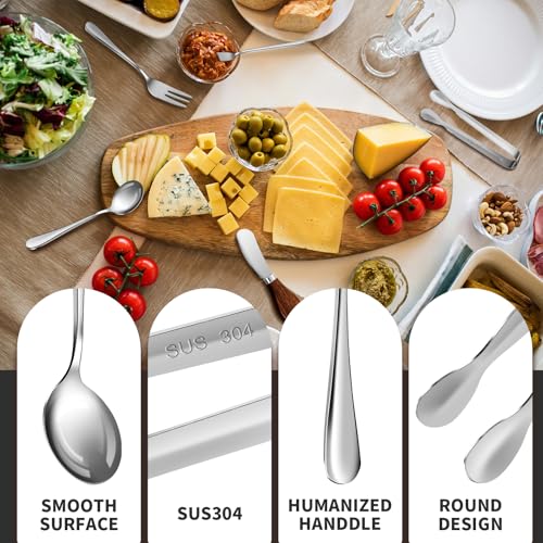 GUZE-US Charcuterie Boards Accessories(29 PCS) Cheese Spreaders for Charcuterie Board Mini Serving Spoon Fork Tongs Blank Toothpick Flags Bowl - Image 4