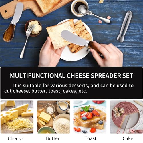 GUZE-US Charcuterie Boards Accessories(29 PCS) Cheese Spreaders for Charcuterie Board Mini Serving Spoon Fork Tongs Blank Toothpick Flags Bowl - Image 5
