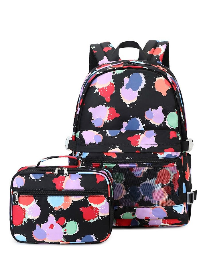 SKT Shiketro Two-Piece Student Schoolbag Outdoor Printed Waterproof Backpack - Image 1