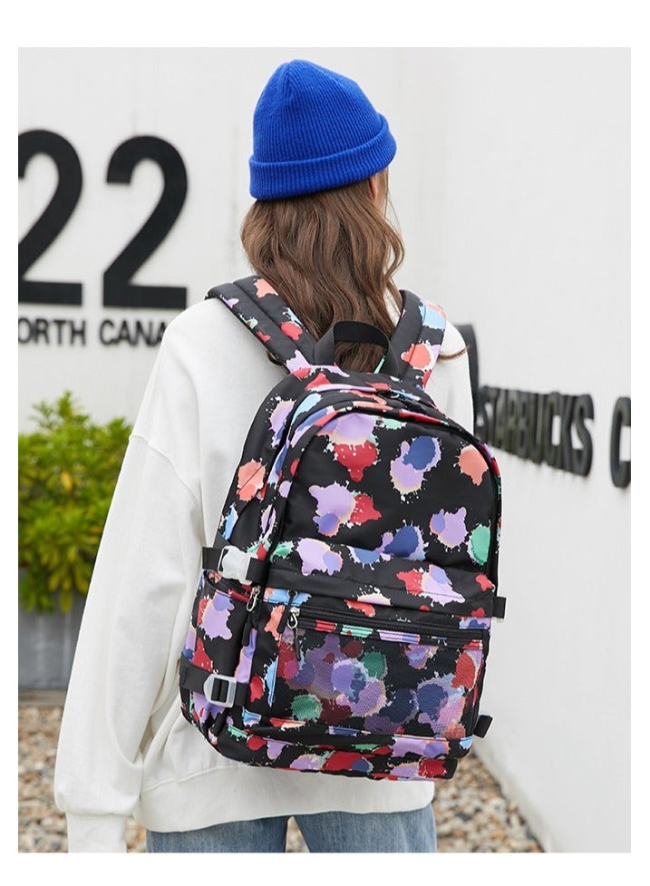 SKT Shiketro Two-Piece Student Schoolbag Outdoor Printed Waterproof Backpack - Image 2