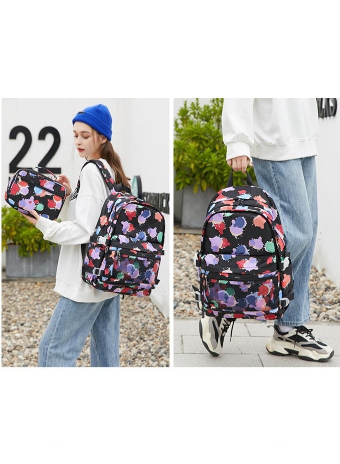 SKT Shiketro Two-Piece Student Schoolbag Outdoor Printed Waterproof Backpack - Image 3