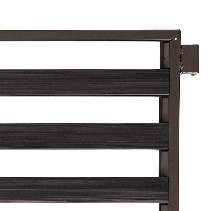 Seville Classics Sturdy Freestanding Storage Shelf for Bedroom, Closet, Entryway, Dorm Room Organizer Stackable Durable Metal Shoe Rack Espresso Slat, 3-Tier (NEW MODEL) - Image 5