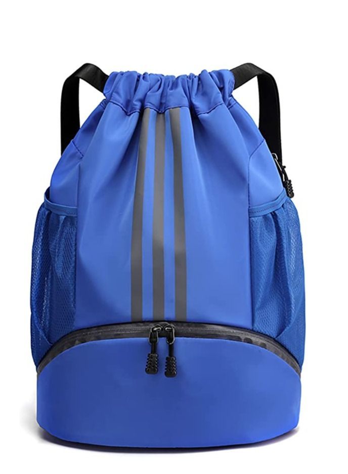 Y&D Drawstring Backpack Bag Gym Sack String Men Women Basketball Bundle Pocket Student School Football Storage Large Capacity Fitness S/L - Image 1