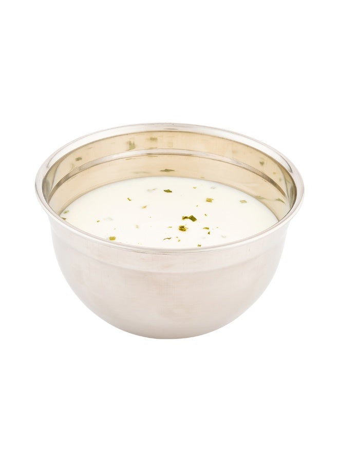 Restaurantware Met Lux 2 Quart Metal Mixing Bowls, 1 German Deep Flour Bowl - Corrosion-Resistant, Dishwasher-Safe, Stainless Steel Metal Prep Bowl, Durable, For Baking And Cooking - Image 2