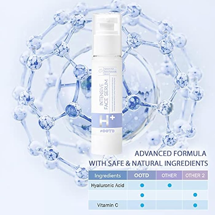 #OOTD Intensive Hydrating Serum Moisturizing Face Serum Korean, Hydrating, Revitalizing, Hyaluronic Acid, Sodium Hyaluronate, Vitamin C Facial Cream 50g - Image 3