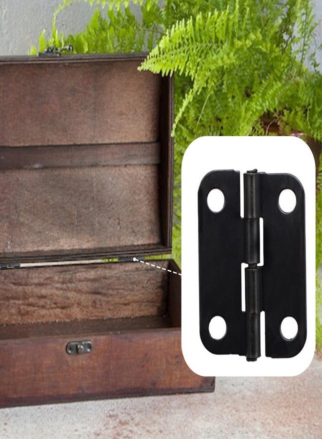 Antrader Cabinet Hinges, 1" x 3/4" Metal Foldable Small Hinge for Cabinet Door Closet, Black, Pack of 24 - Image 5