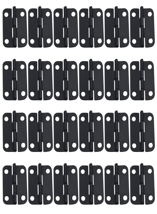 Antrader Cabinet Hinges, 1" x 3/4" Metal Foldable Small Hinge for Cabinet Door Closet, Black, Pack of 24 - Image 1