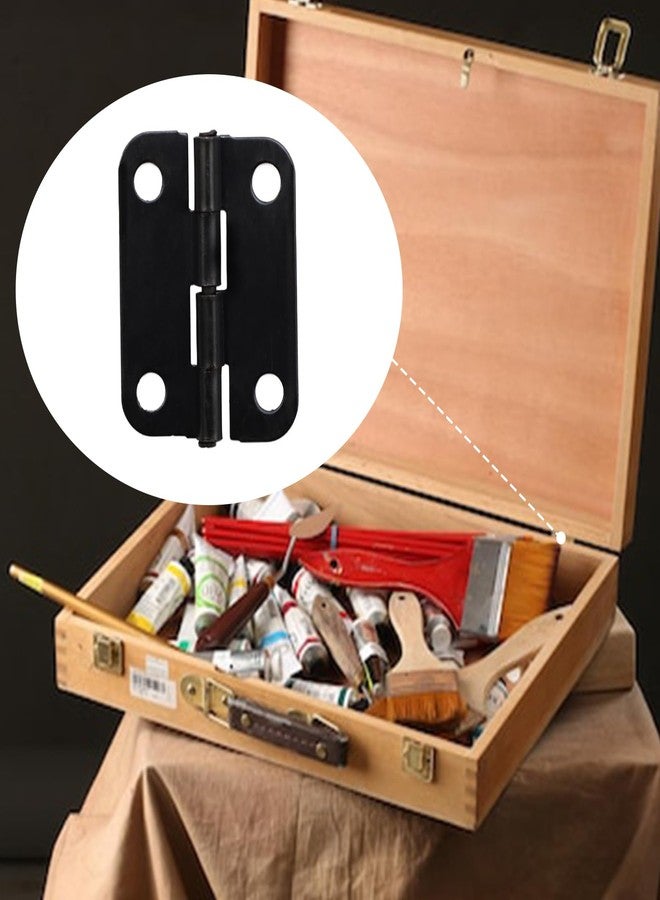 Antrader Cabinet Hinges, 1" x 3/4" Metal Foldable Small Hinge for Cabinet Door Closet, Black, Pack of 24 - Image 3