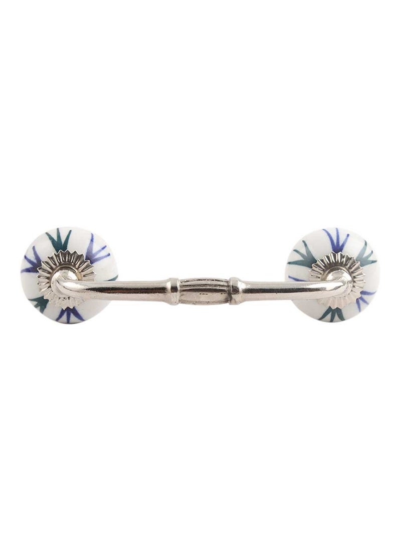 Indian-Shelf IndianShelf 1 Pack Green Kitchen Cabinet Handles for Drawer Pulls Door Dresser Silver Hardware 6 Hole to Hole BH95CK67 
