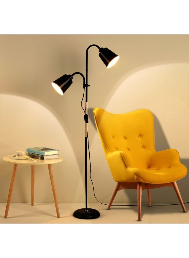 Arabest Nordic Minimalist LED Floor Lamp, Modern Dual-Head Standing Lamp for Living Room Bedroom Study, Multi-Function Decorative Tall Lamp - Image 3