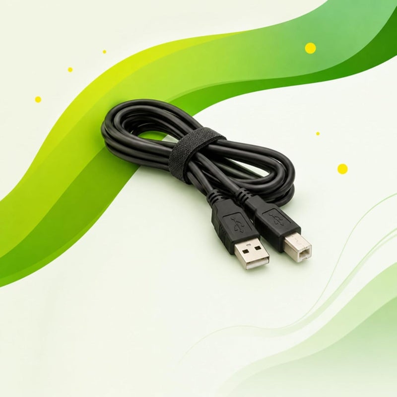  تراضين USB 2.0 Printer Cable 3M, Type-A to Type-B High-Speed 480Mbps Cord, Flexible PVC Jacket, Compatible with HP, Canon, Epson, Brother, Dell Printers, Scanners, Windows Mac Linux - Black-3M - Image 3