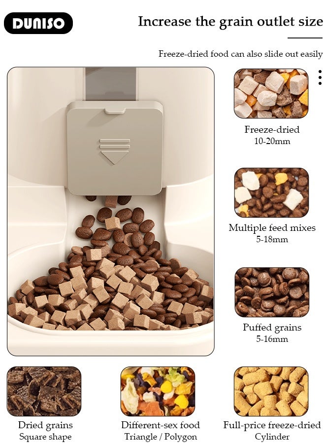 DUNISO 3.3L Automatic Cats & Dogs Feeder And Water Dispenser,2 in 1 Cat Dog Automatic Feeder,Self-Dispensing Feeder,Gravity Waterer for Small Medium Dog Pets,Travel Supply Feeder and Water Dispense - Image 5