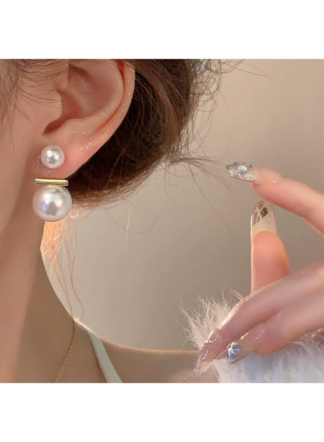 Goolsky أقراط لؤلؤ مزدوجة الاستخدام للنساء – دبابيس فضة S925، مجوهرات صيفية أنيقة من البوتيك - Image 5