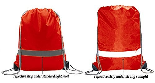 BeeGreen 20 Pieces Red Drawstring Backpacks Bags Bulk, String Bags Reflective Cinch Sack, DIY Blank Drawstring Bags for Women and Men - Image 5
