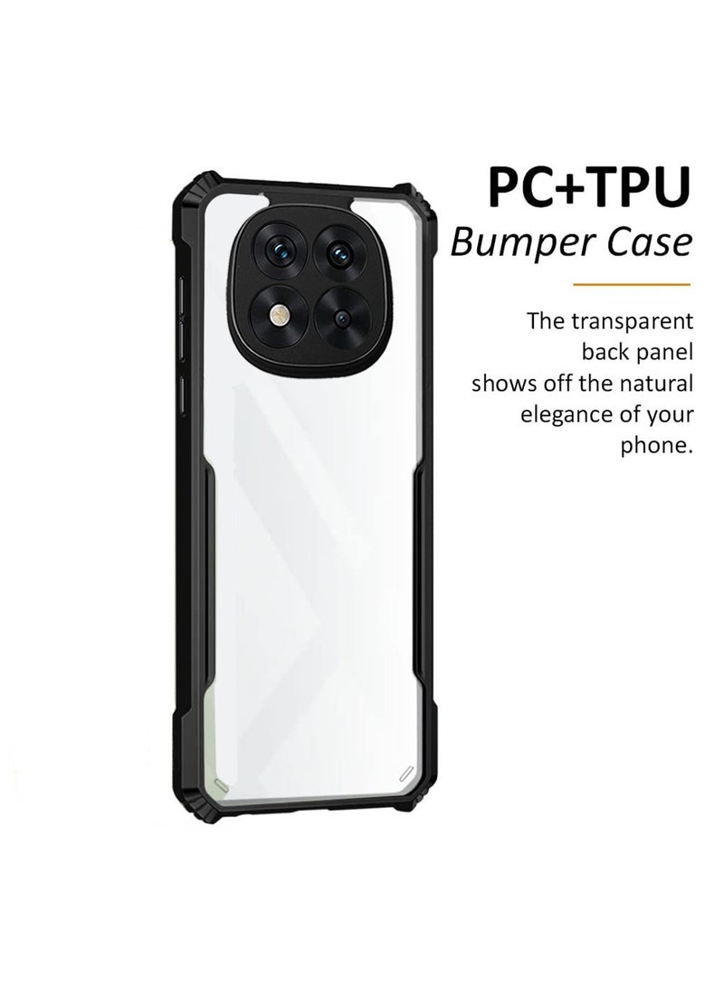 Wtech Xiaomi Redmi Note 14 Pro 5G 2024 Hybrid TPU Silicone with Raised Armour Bumpers Slim Case Cover - Black - Image 2