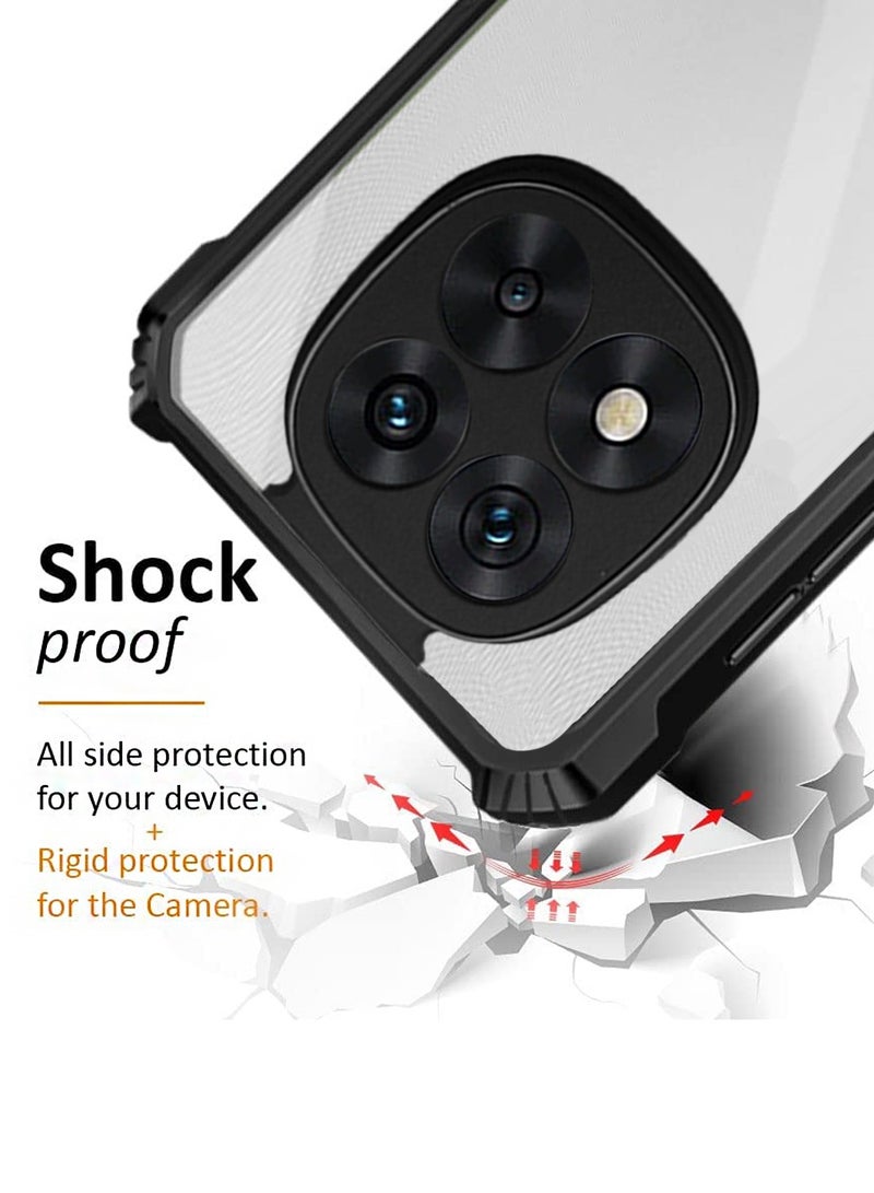 Wtech Xiaomi Redmi Note 14 Pro 5G 2024 Hybrid TPU Silicone with Raised Armour Bumpers Slim Case Cover - Black - Image 4