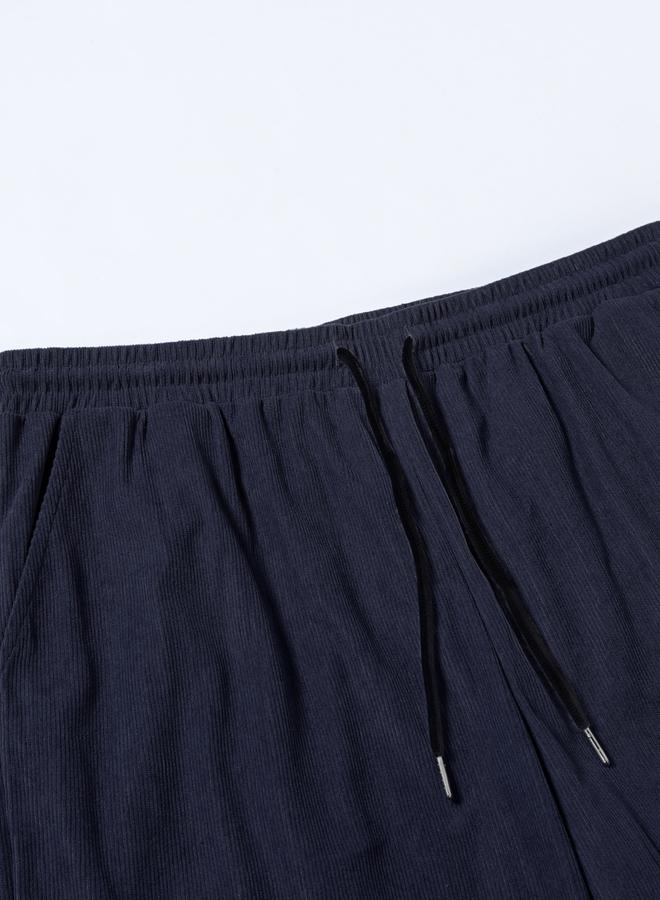 Take Two Men Navy Blue Corduroy Shirt and Pants Co-ords - Image 5