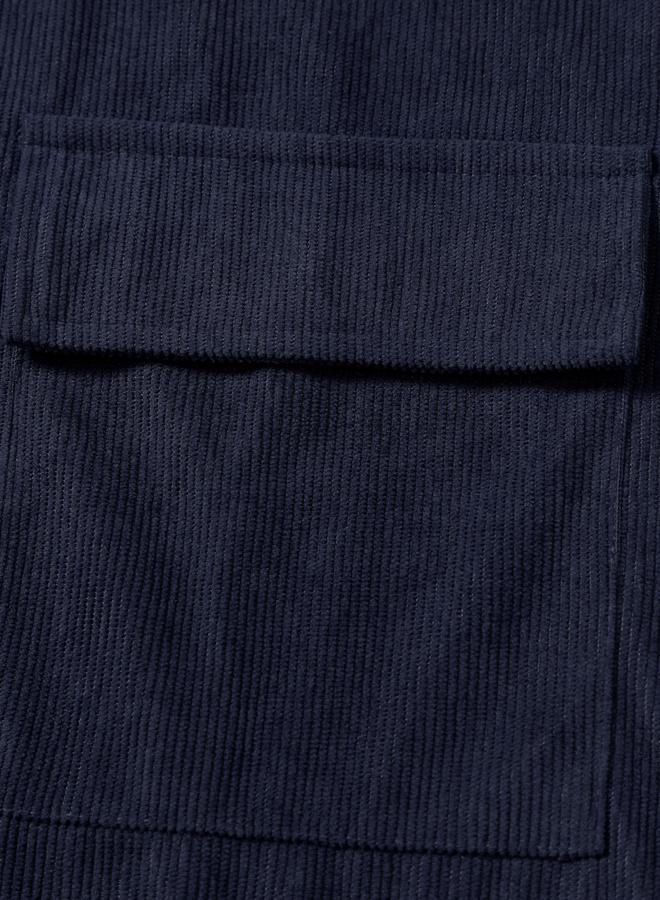 Take Two Men Navy Blue Corduroy Shirt and Pants Co-ords - Image 4