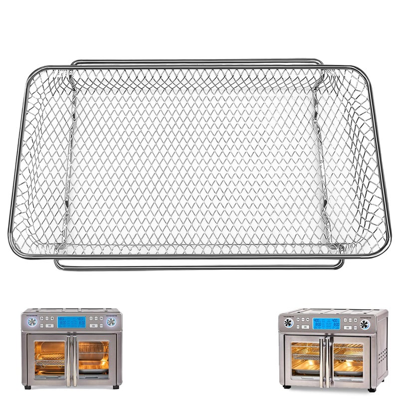 GXF Air Fryer Basket Replacement for Emeril Lagasse Dual Zone 360 Air Fryer Oven 25 QT Air Fryer Convection Toaster Oven 11.6"x 6.9" Non-stick Mesh Air Fryer Steel Accessories Parts Dishwasher Safe - Image 1