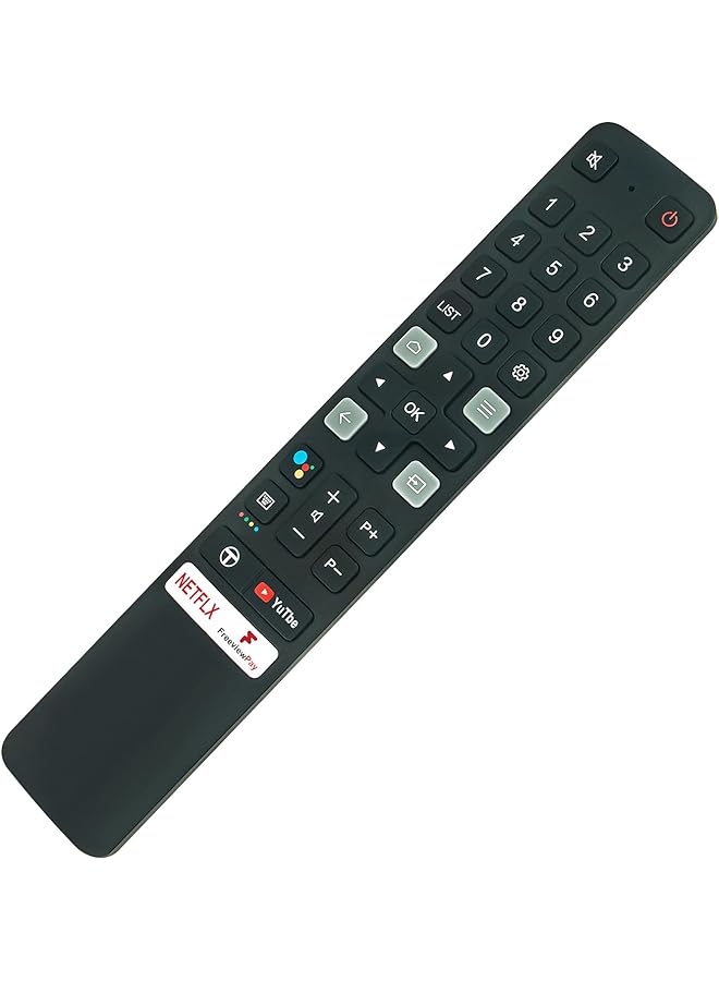erorex Voice Replaced Remote Control Rc901V Fur1 Fit For Tcl 06 Btznyy，With Short Apps: Youtube Netflix Freeviewplay  - Image 1