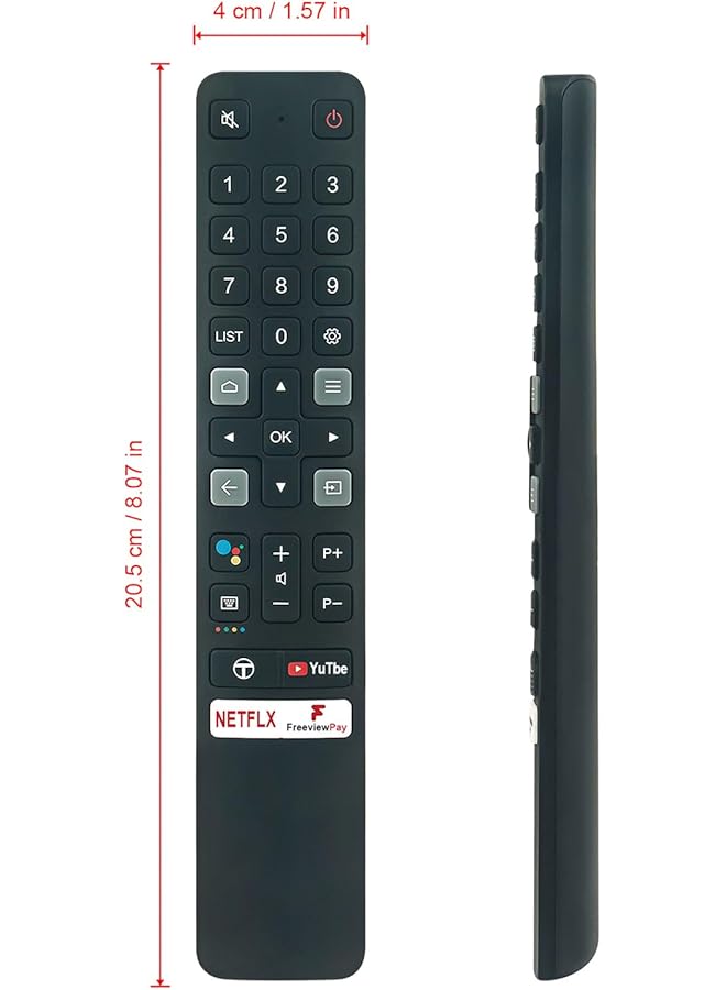 erorex Voice Replaced Remote Control Rc901V Fur1 Fit For Tcl 06 Btznyy，With Short Apps: Youtube Netflix Freeviewplay  - Image 5
