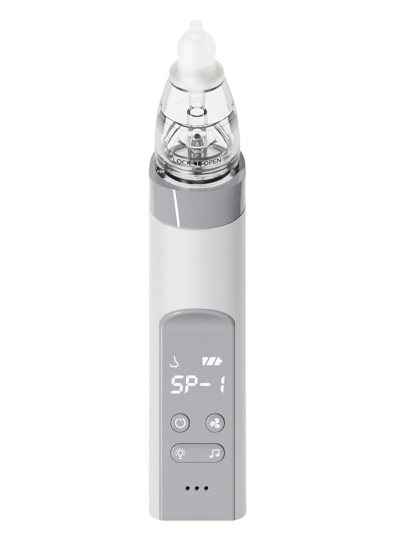 ibsun - Nasal Aspirator for Baby, Electric Nose Aspirator for Toddler, Baby Nose Sucker, Automatic Nose Cleaner with 3 Silicone Tips, Adjustable Suction Level, Music and Light Soothing Function - Image 1