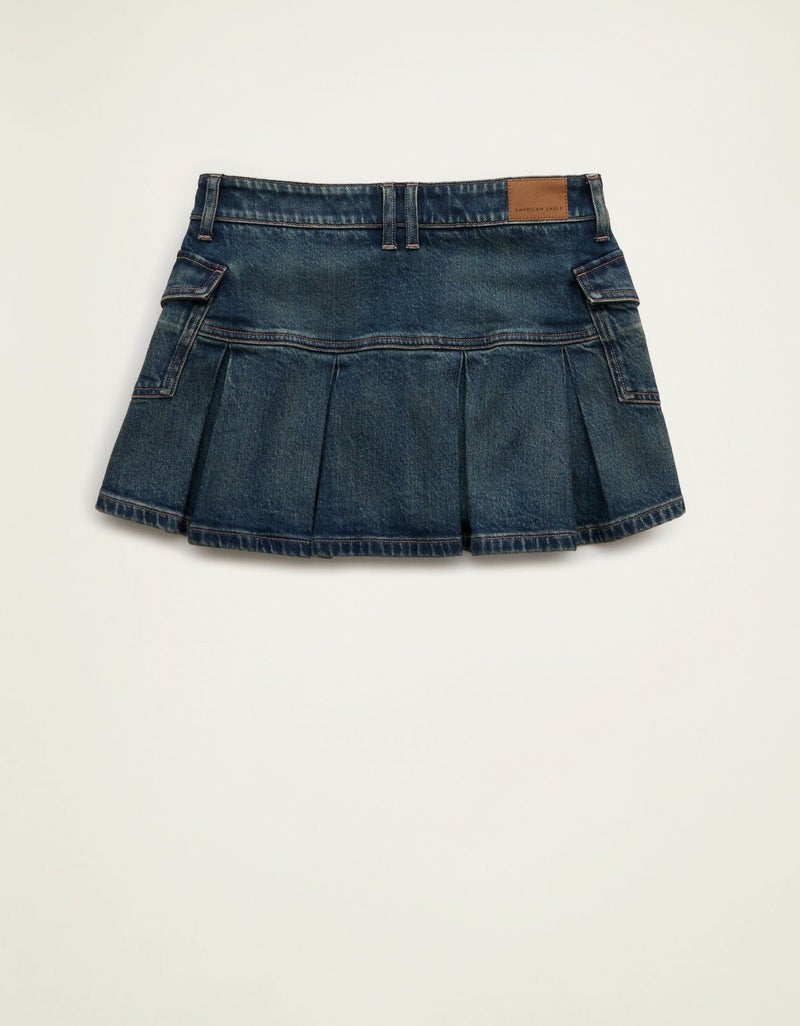 American Eagle AE Super Low-Rise Pleated Micro Mini Skirt - Image 2