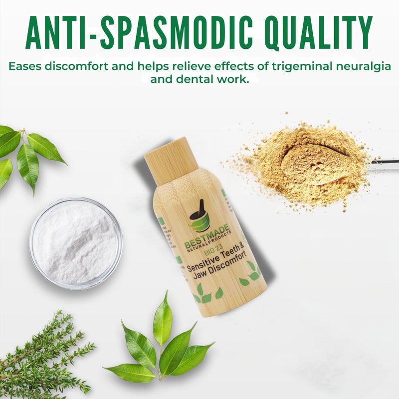 Bestmade Naturalproducts.com أفضل المنتجات الطبيعية لدعم آلام الأسنان والأعصاب في الفك | يساعد في تخفيف حساسية الأسنان والانزعاج الفموي بعد العمل السني | Bio23 | حبيبات - Image 5