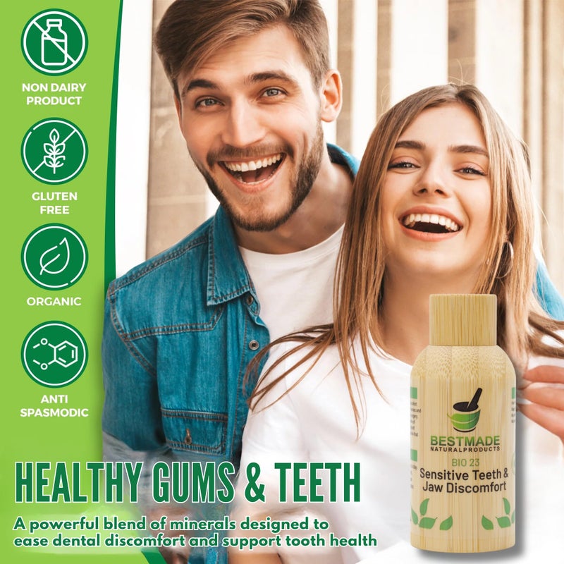 Bestmade Naturalproducts.com أفضل المنتجات الطبيعية لدعم آلام الأسنان والأعصاب في الفك | يساعد في تخفيف حساسية الأسنان والانزعاج الفموي بعد العمل السني | Bio23 | حبيبات - Image 3