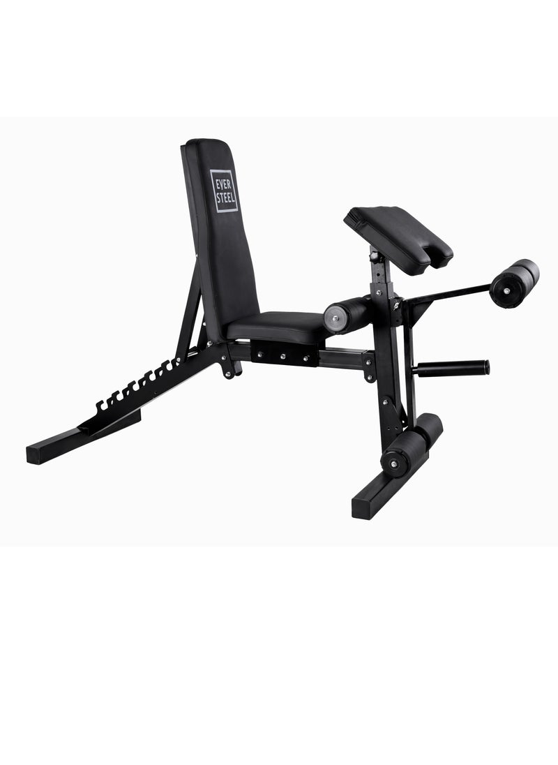 Eversteel Adjustable Weight Bench, Bench Press for Full Body Workout, 880 Lbs Workout Bench for Home Gym with Barbell Rack, Strength Training Stable Incline Decline Bench with Leg Develope  - Image 2