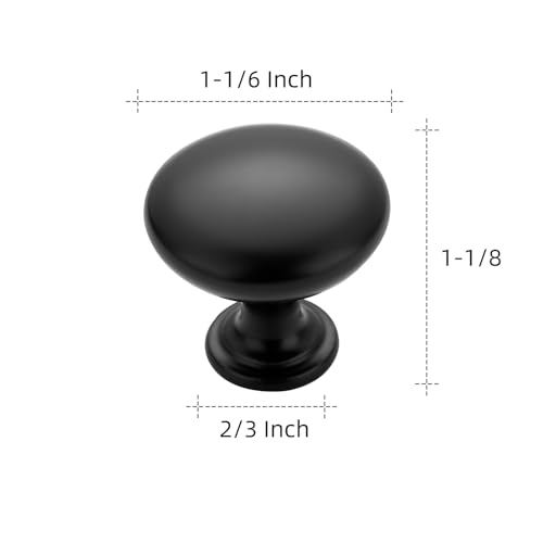 Ravinte 25 Pack Kitchen Cabinet Knobs Dresser Knobs Drawer Matte Black Zinc Drawer Pulls Door Dresser Handles for Cupboard - Image 3