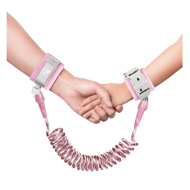 WSZCML Toddler Harness Walking Leash- Child Anti Lost Wrist Link - Child Safety Harness - Upgrade with Reflective(6.5ft) - for Boys and Girls,Not Easy to Open Without Key (Light Pink) - Image 1