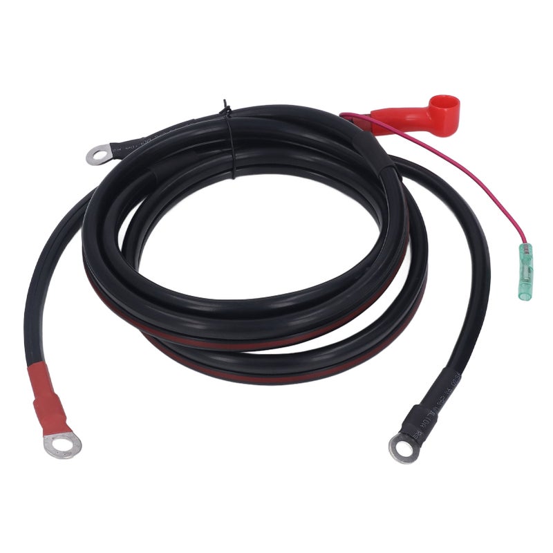 Battery Cable Black 2M Pure Copper Battery Cable Replacement for Parsun Powertec Outboard Engine 15‑85HP - Image 1
