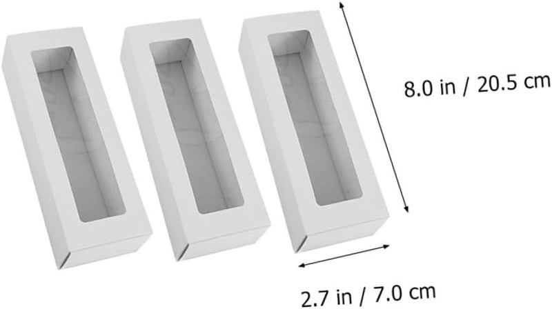 12 Pcs Macaron Pvc Windowed Puff Storage Boxes with White Cardboard, Small Folding Cookie and Tart Boxes for Bakery Packaging and Portable Chocolate Storage - Image 2