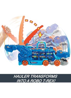 Hot Wheels Hot Wheels Transforming City T-Rex Ultimate Hauler Playset  - Image 4