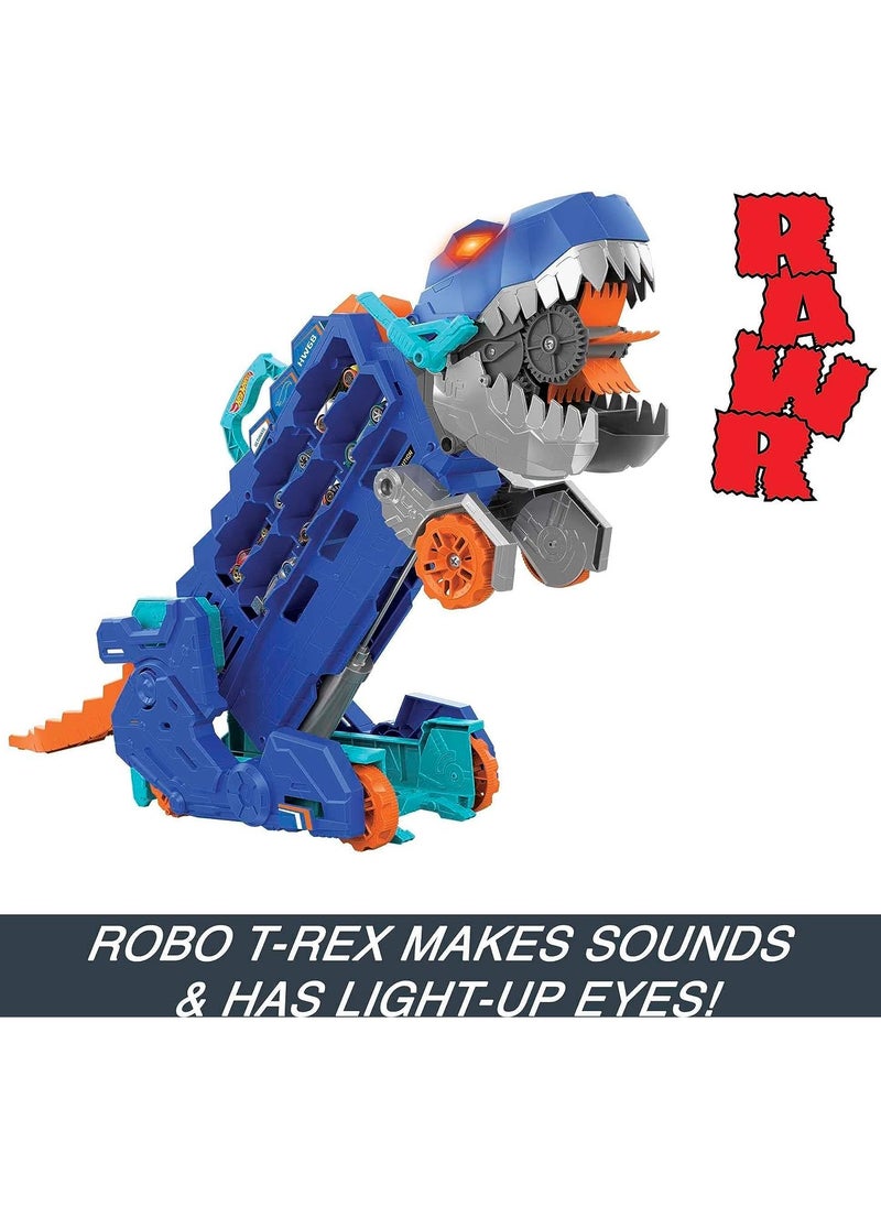 Hot Wheels Hot Wheels Transforming City T-Rex Ultimate Hauler Playset  - Image 3