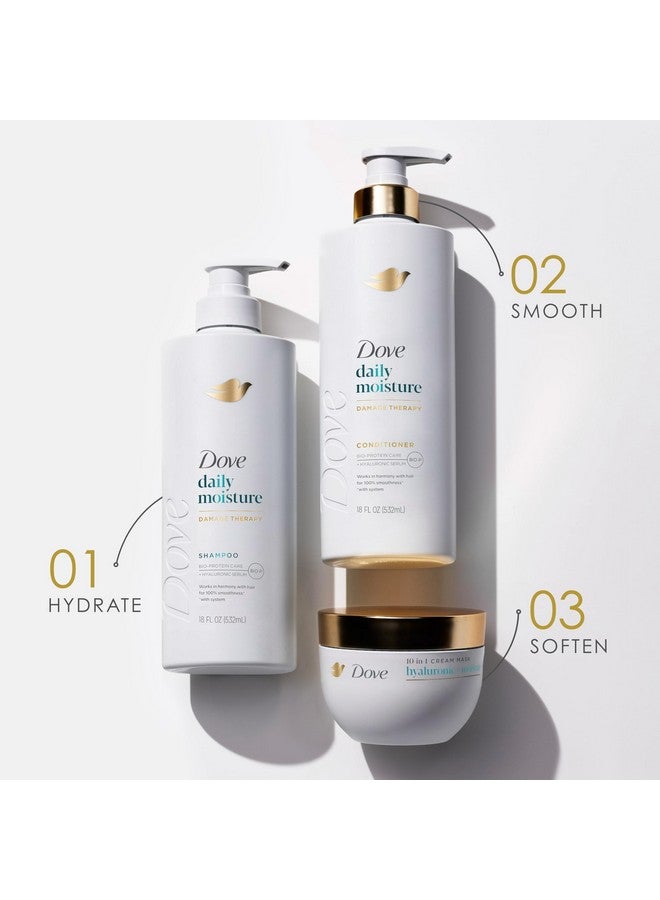 دوف قناع الشعر دوف للترطيب اليومي للشعر الجاف مع تقنية العناية بالبروتين الحيوي السائل ومصل حمض الهيالورونيك 9.2 أونصة - Image 4