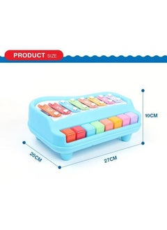 Generic Creative hub 2 in1 Baby Piano 8 Tone Xylophone Toy for Toddlers 1-4 Years Old,8 Multicolored Key Keyboard Piano, Educational Musical Learning Instruments Toy for Baby Kids Girls Boys-Pack of 1  - Image 3