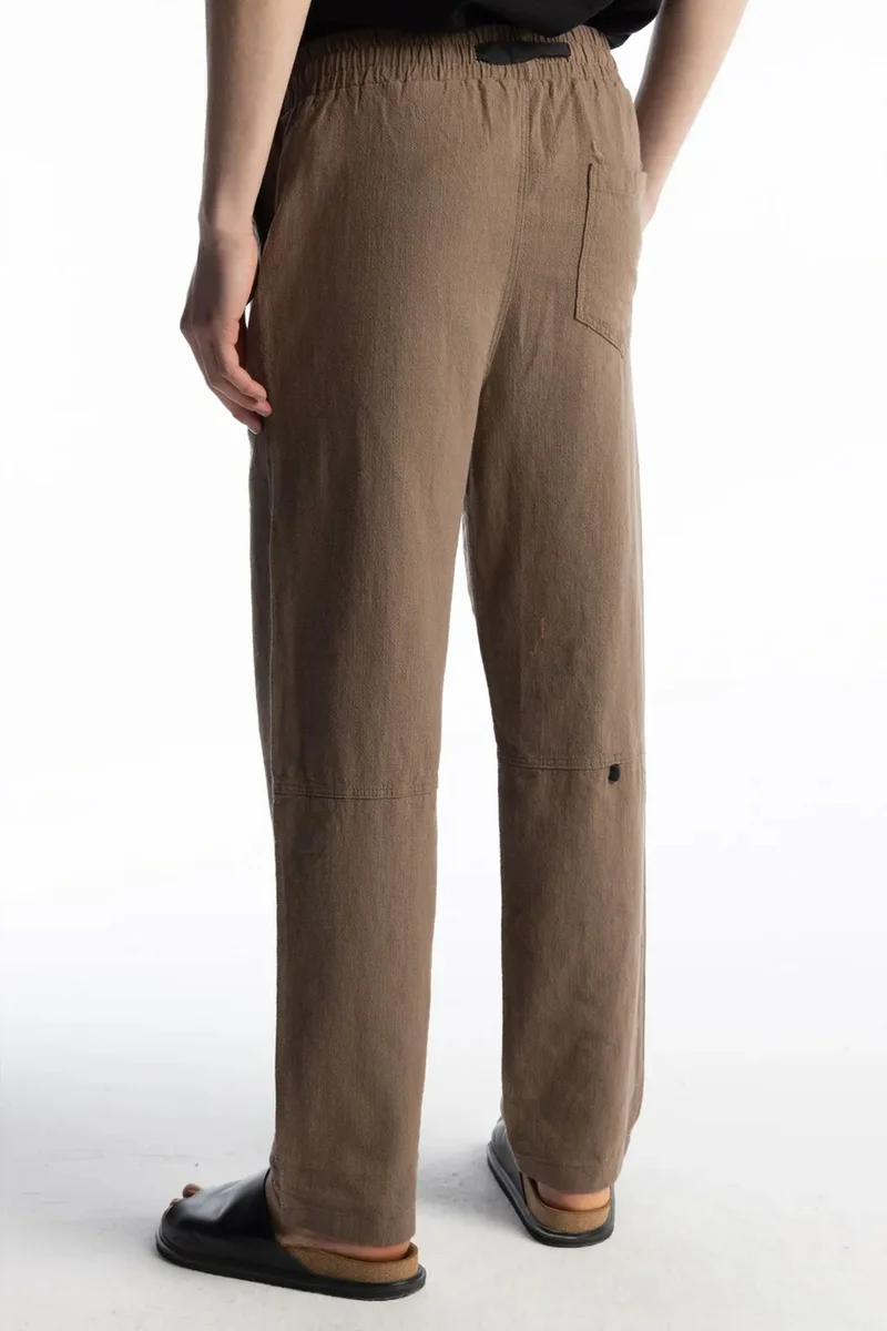 Giesto Mocha Brown GIESTO Straight Leg Pants with Drawstring Waist for Men | Best Price UAE