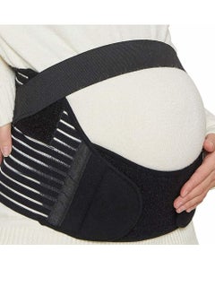 Cool Baby COOLBABY Maternity Belt 3 in 1 Pregnancy Support Maternity Belt Belt/Back/Abdominal Belt/Postpartum Recovery Belt Black Adjustable Size L  - Image 1