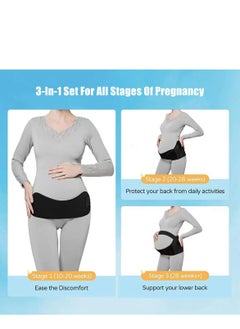 Cool Baby COOLBABY Maternity Belt 3 in 1 Pregnancy Support Maternity Belt Belt/Back/Abdominal Belt/Postpartum Recovery Belt Black Adjustable Size L  - Image 5