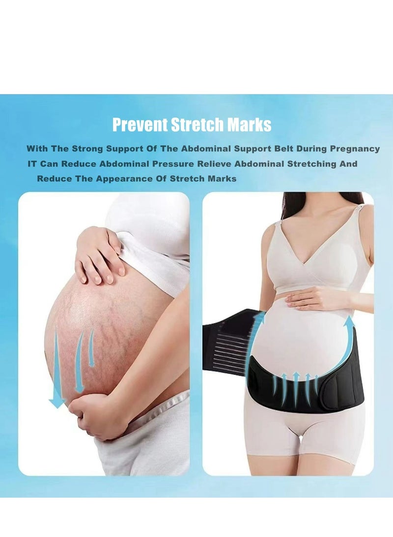 Cool Baby COOLBABY Maternity Belt 3 in 1 Pregnancy Support Maternity Belt Belt/Back/Abdominal Belt/Postpartum Recovery Belt Black Adjustable Size L - Image 3
